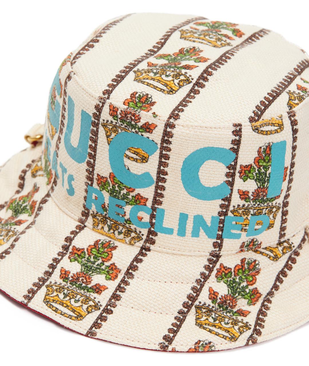 GUCCI Бежевая хлопковая панама, фото 4