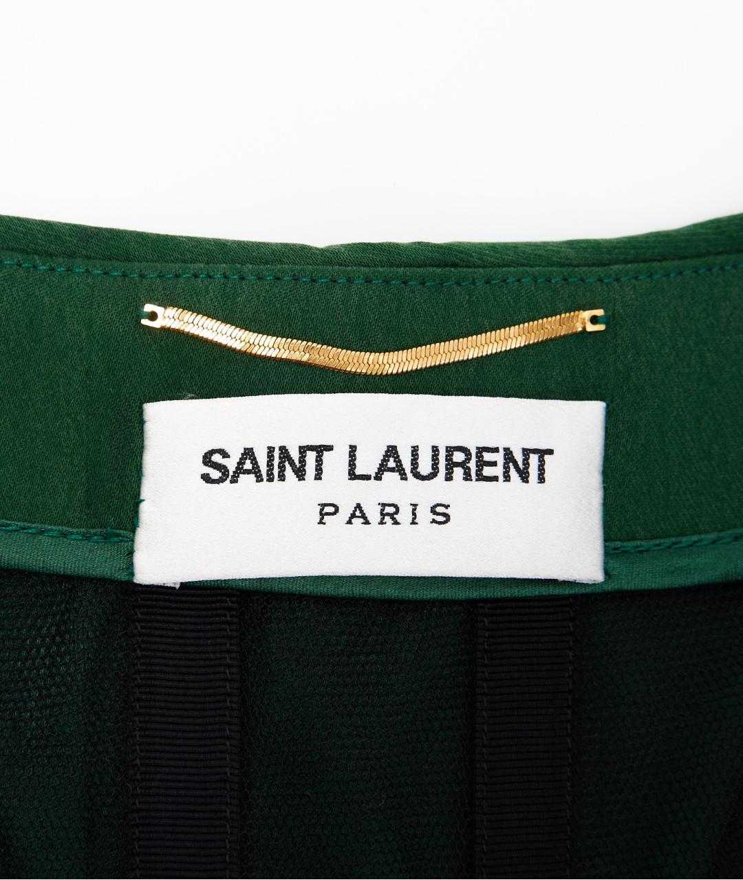 SAINT LAURENT Зеленые вискозное коктейльное платье, фото 6