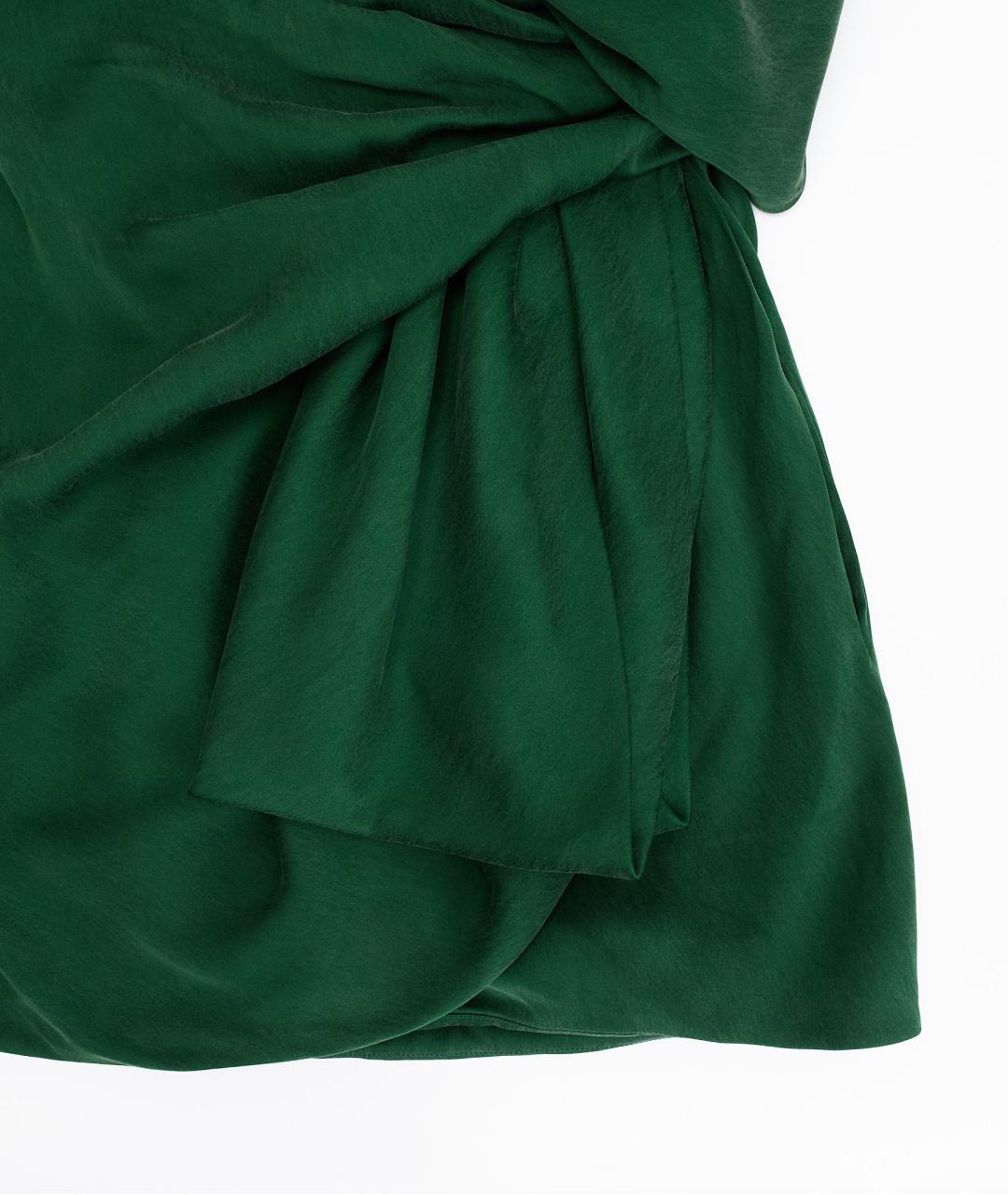 SAINT LAURENT Зеленые вискозное коктейльное платье, фото 3