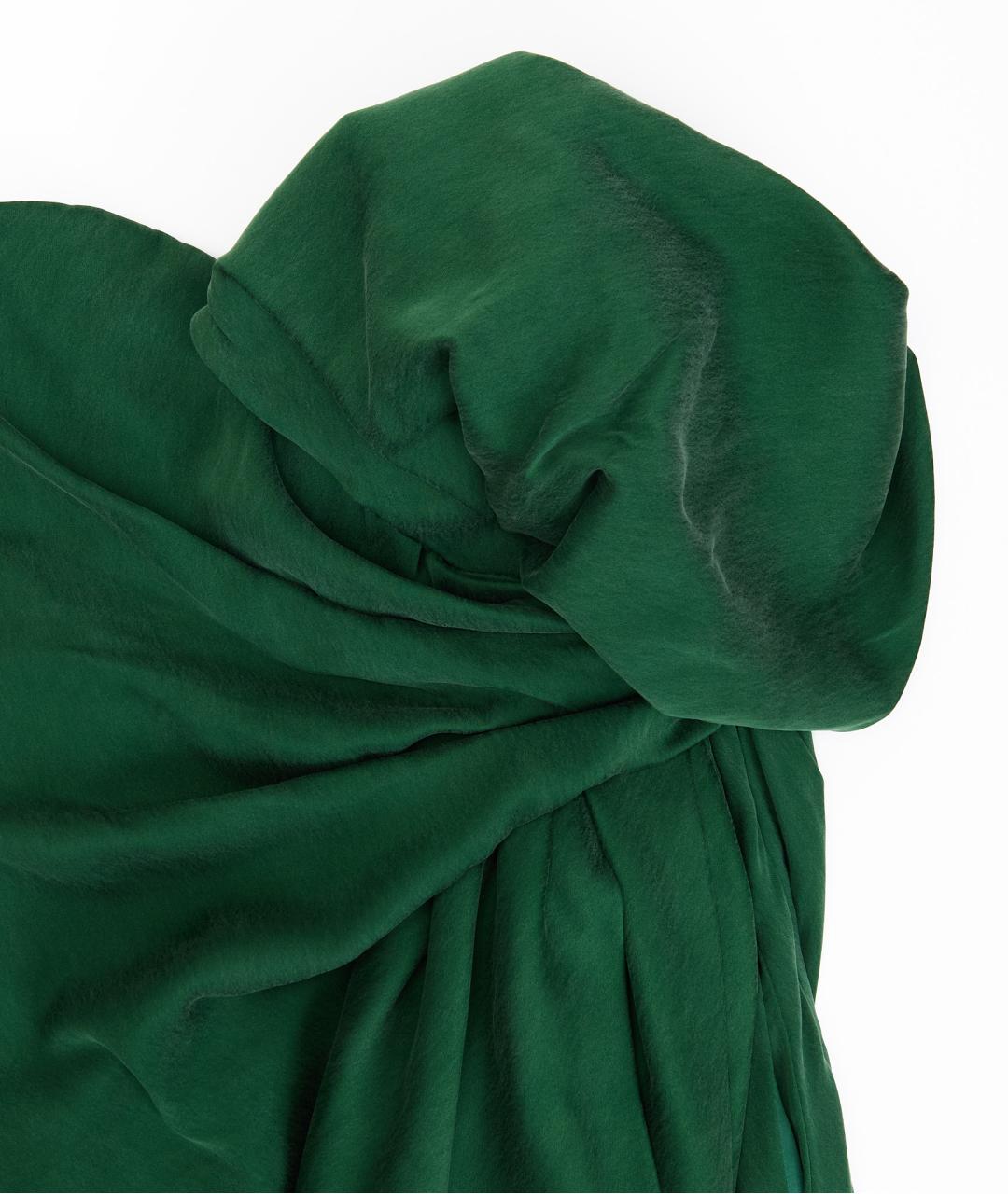 SAINT LAURENT Зеленые вискозное коктейльное платье, фото 2