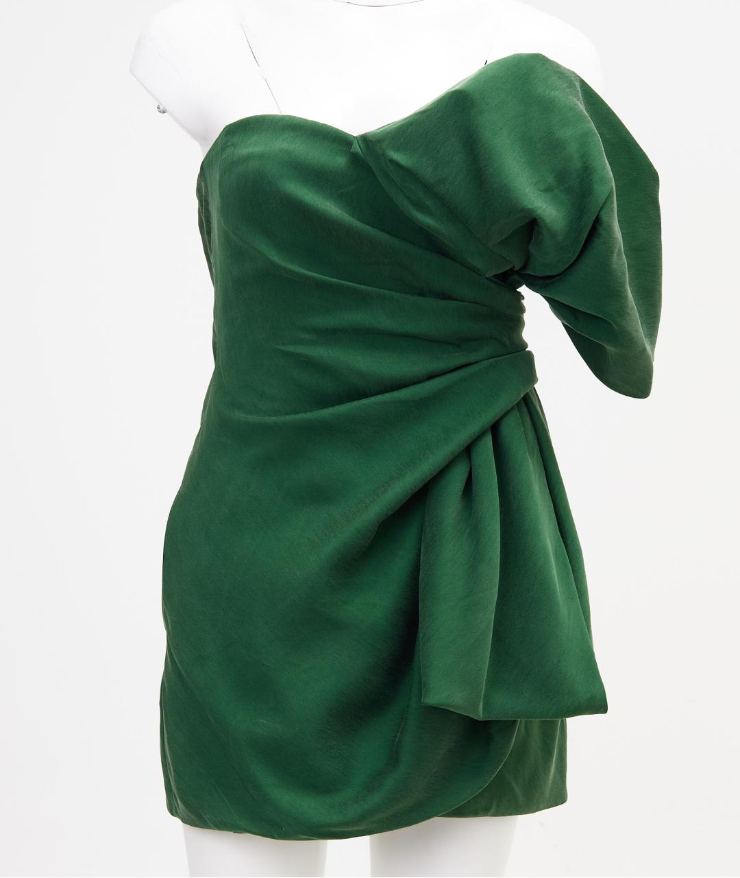 SAINT LAURENT Зеленые вискозное коктейльное платье, фото 10