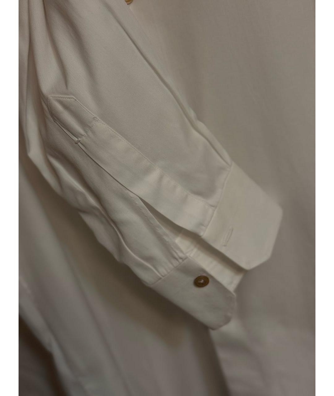 KITON Белая хлопковая классическая рубашка, фото 4