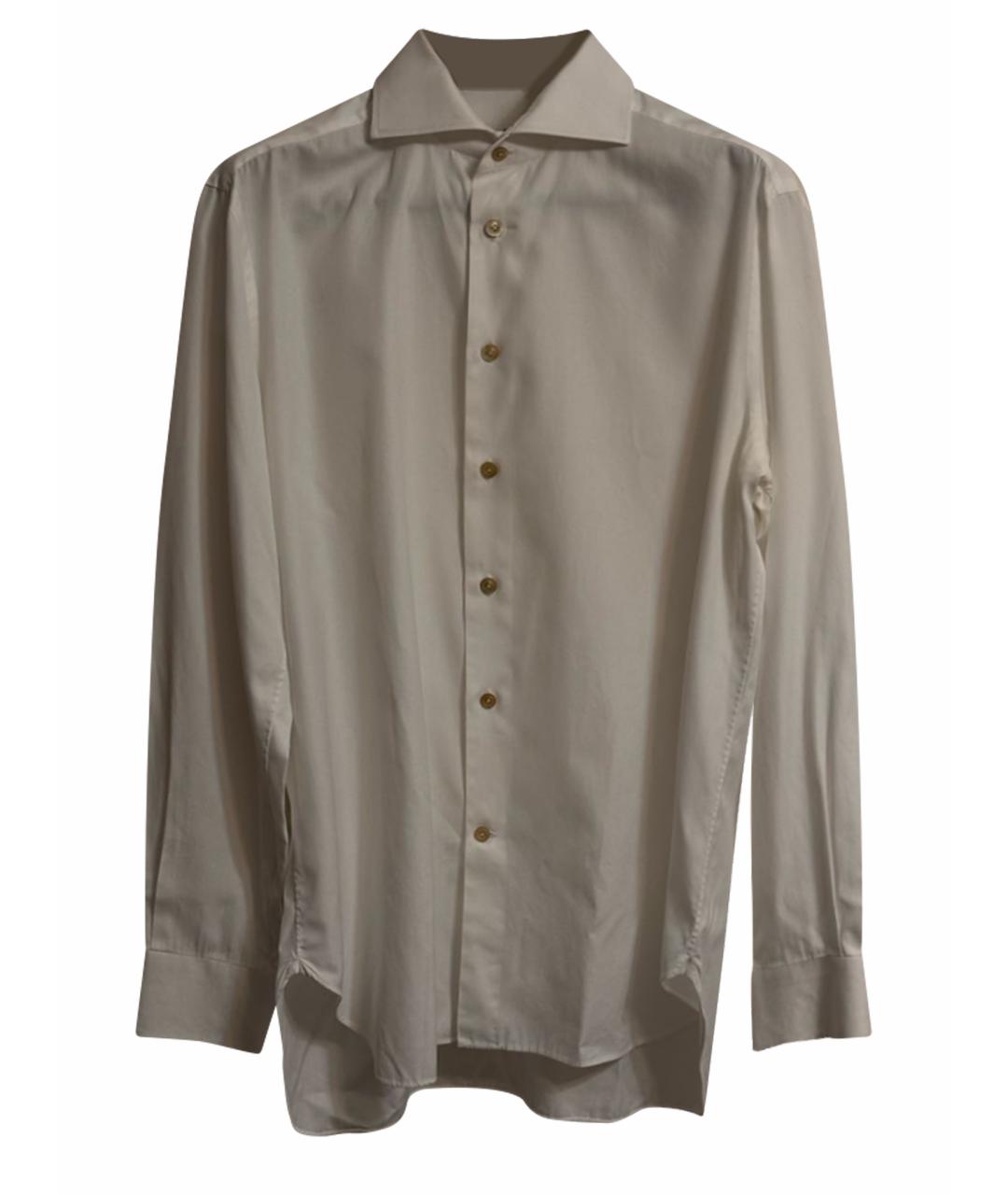 KITON Белая хлопковая классическая рубашка, фото 1