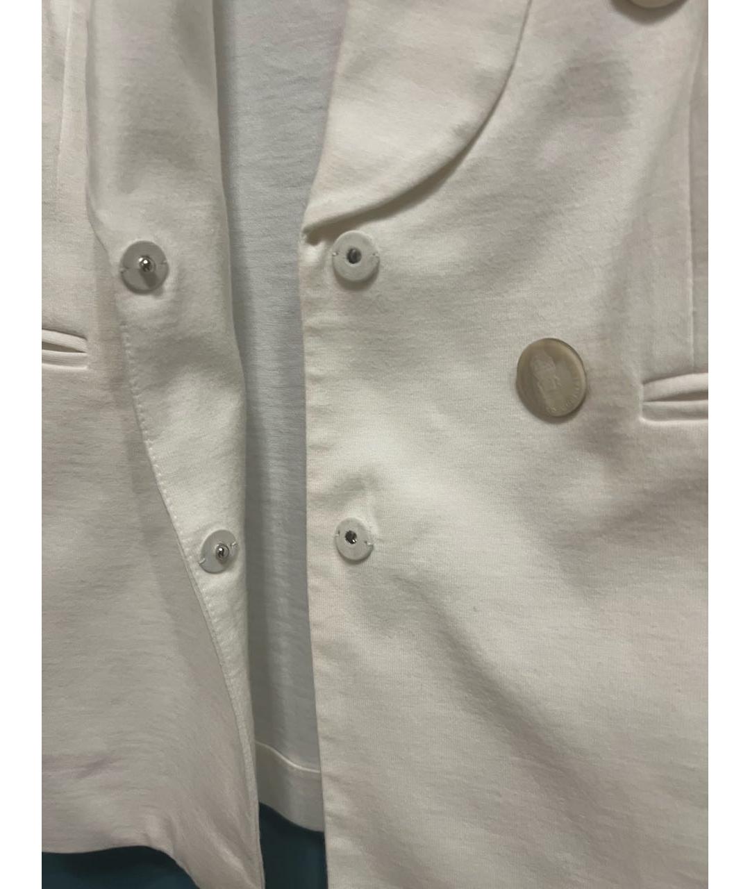 BRUNELLO CUCINELLI Белый хлопковый жакет/пиджак, фото 3