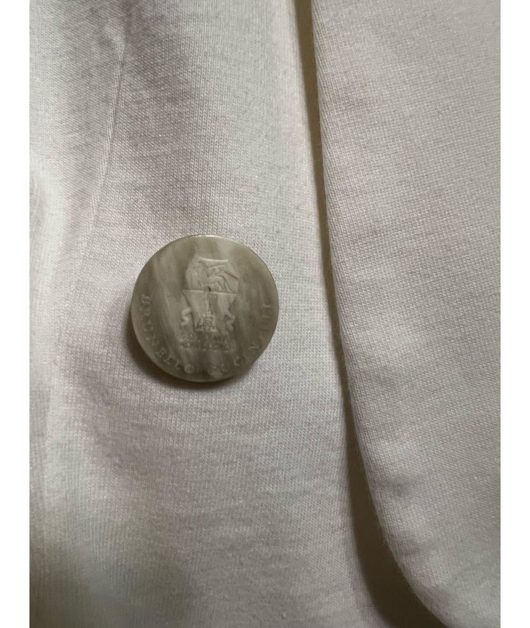 BRUNELLO CUCINELLI Белый хлопковый жакет/пиджак, фото 2