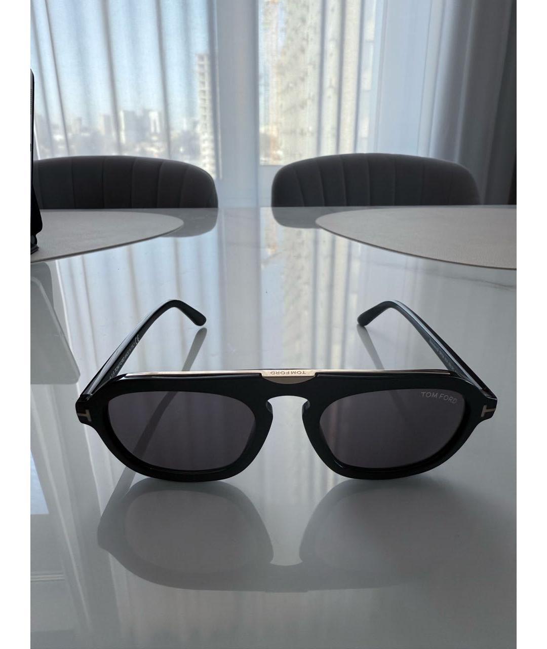 TOM FORD Черные пластиковые солнцезащитные очки, фото 5