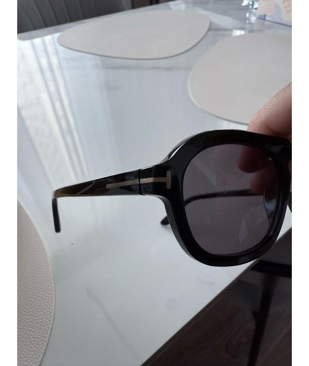 TOM FORD Черные пластиковые солнцезащитные очки, фото 3