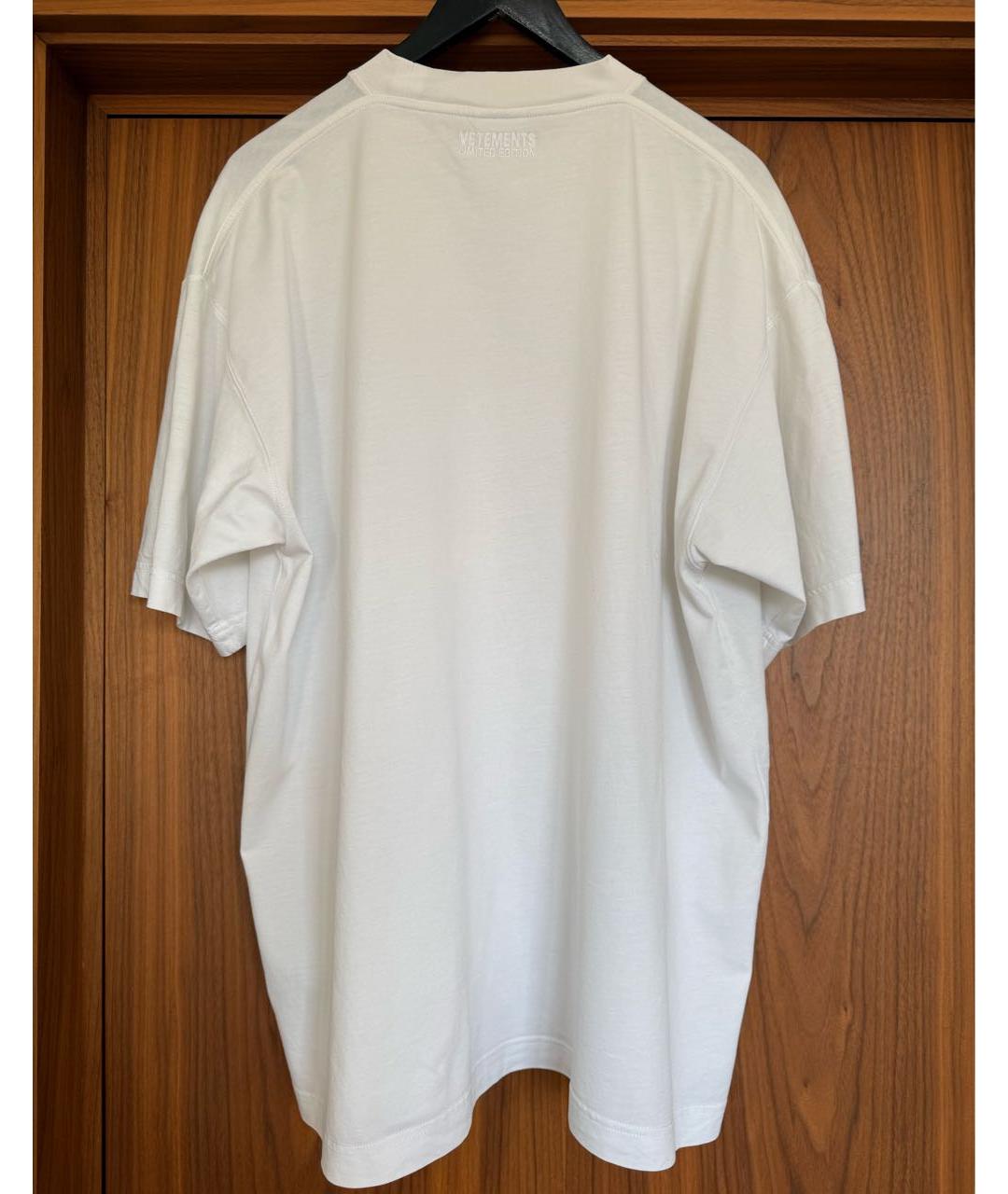 VETEMENTS Белая хлопковая футболка, фото 2