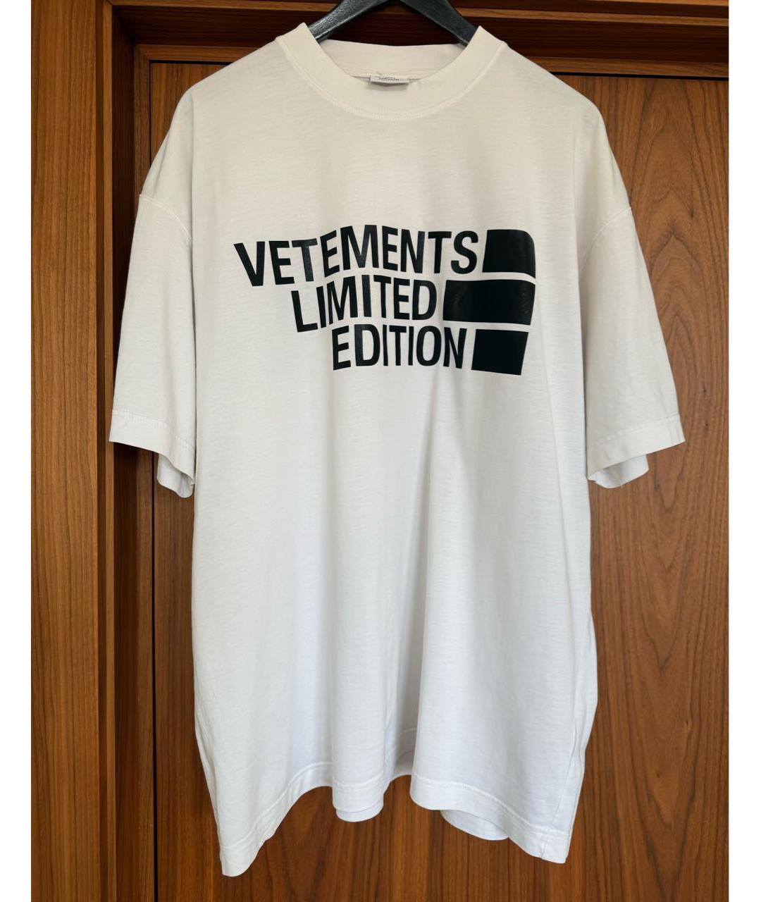 VETEMENTS Белая хлопковая футболка, фото 6