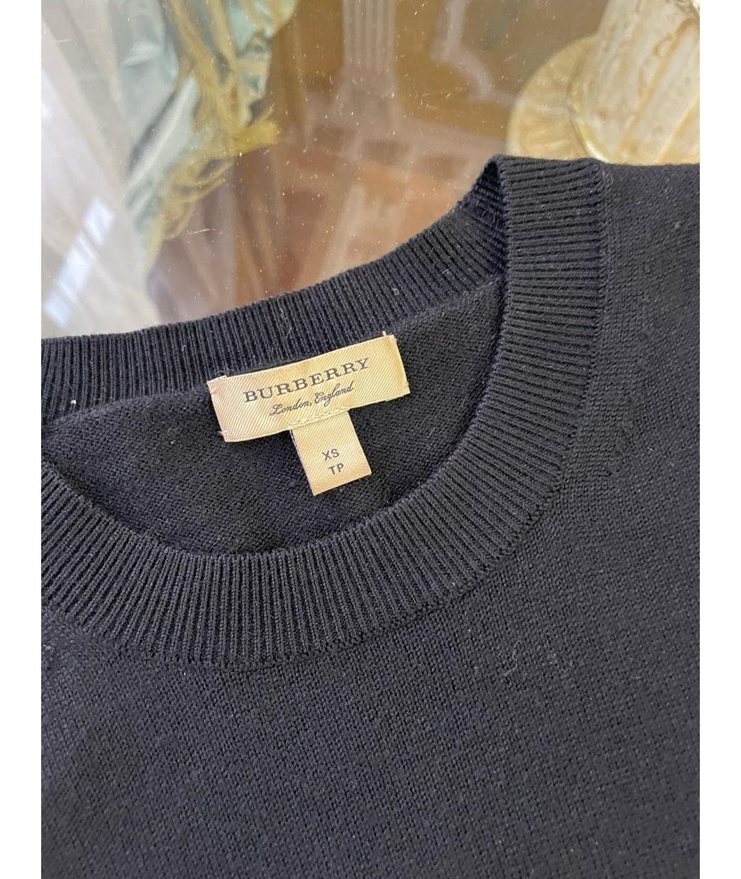 BURBERRY Черное шерстяное повседневное платье, фото 3
