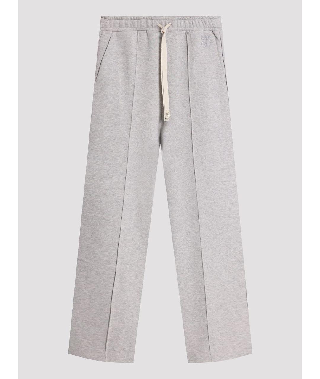 WEEKEND MAX MARA Серый хлопковый костюм с брюками, фото 2