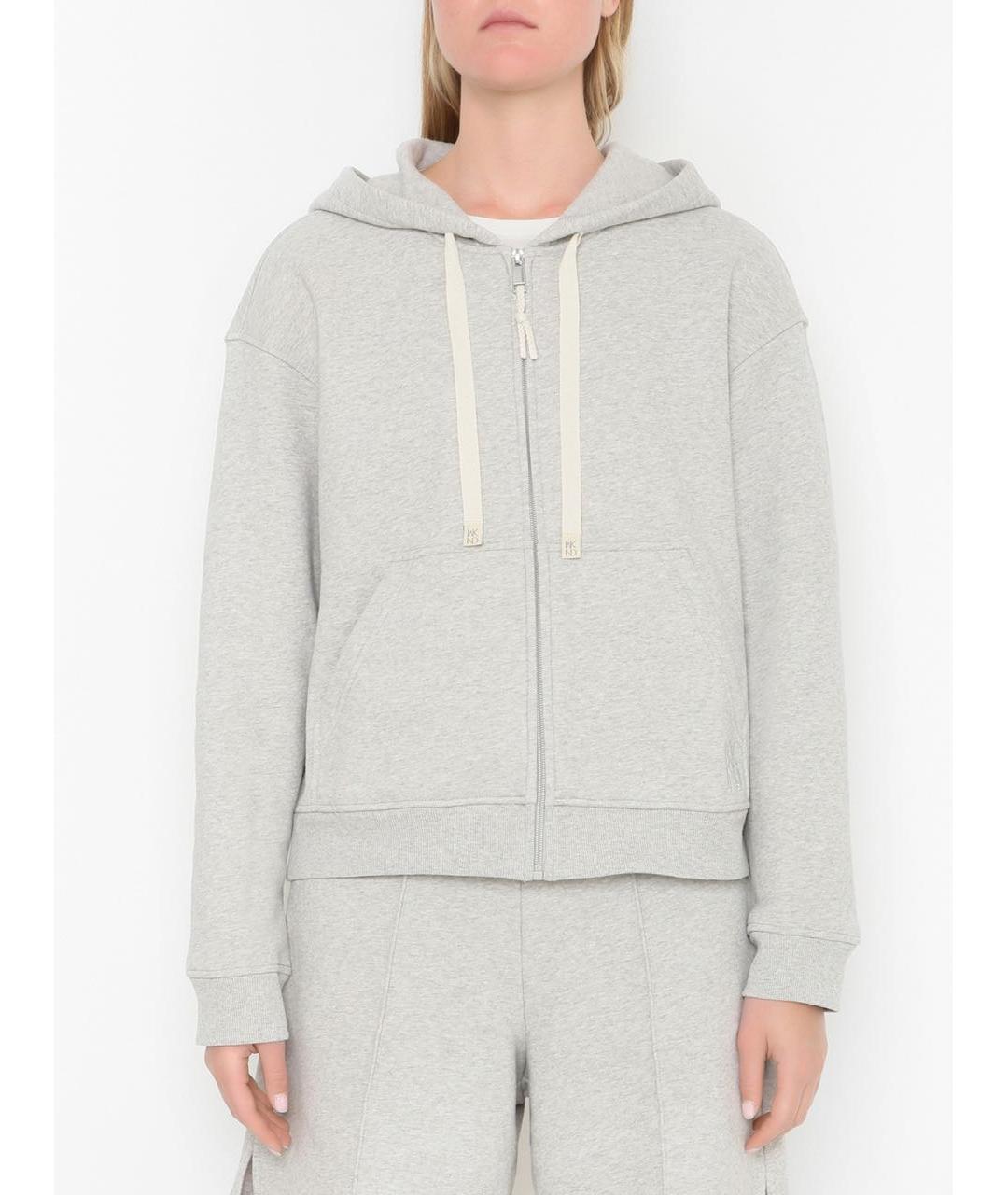 WEEKEND MAX MARA Серый хлопковый костюм с брюками, фото 3