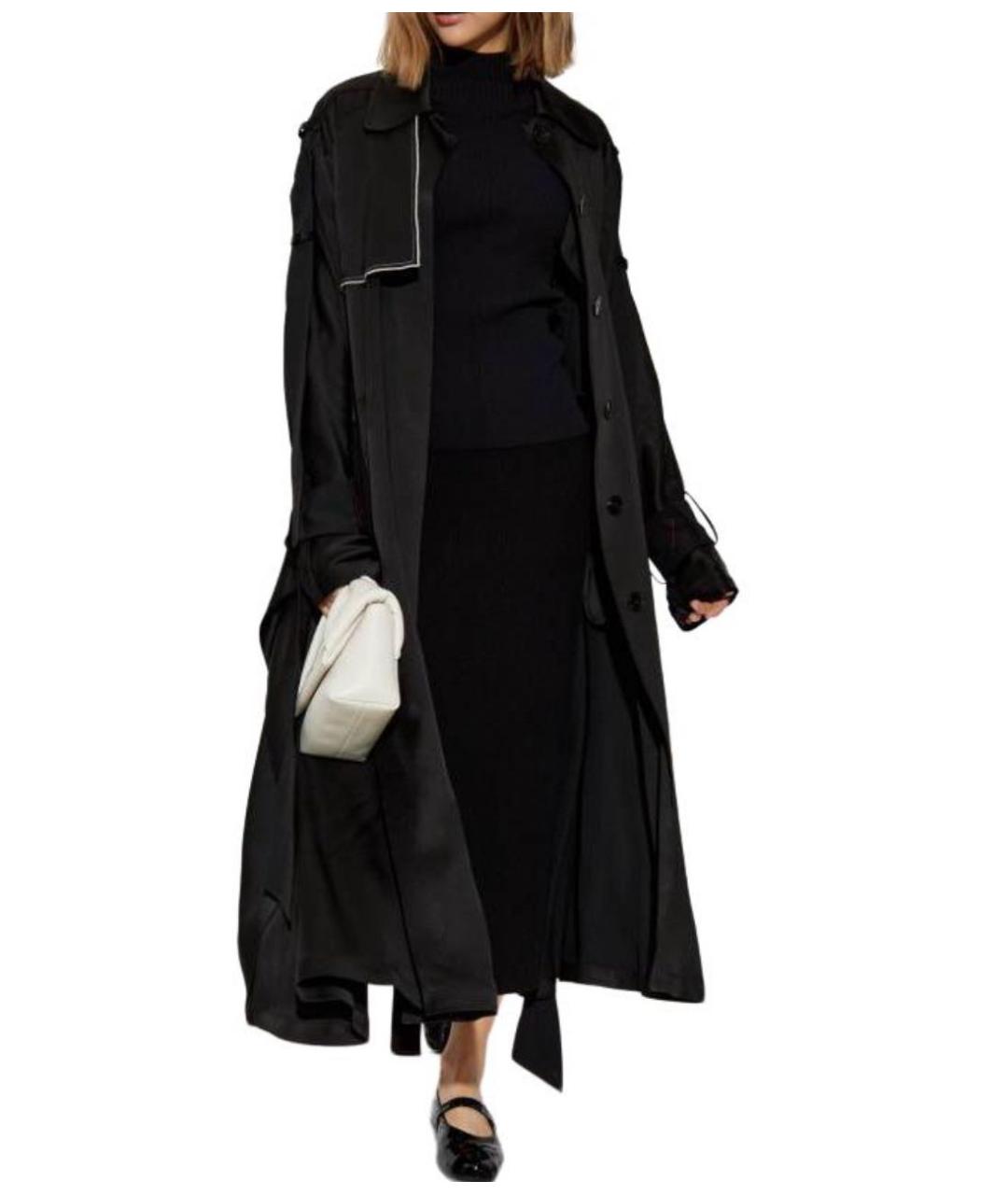 VICTORIA BECKHAM Черное ацетатное пальто, фото 2