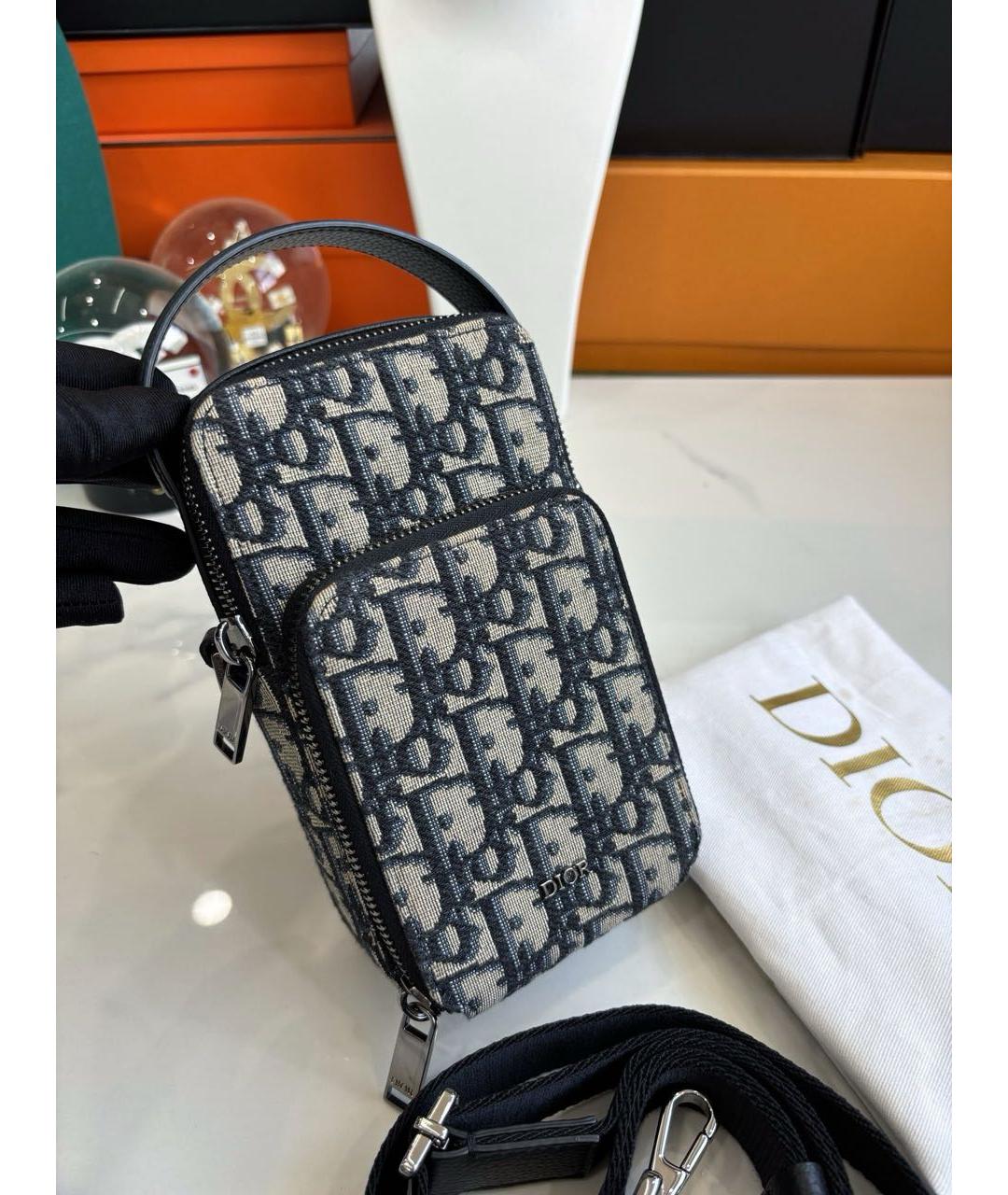 CHRISTIAN DIOR Темно-синяя сумка на плечо, фото 2