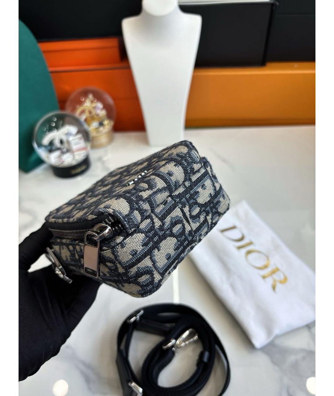 CHRISTIAN DIOR Темно-синяя сумка на плечо, фото 4