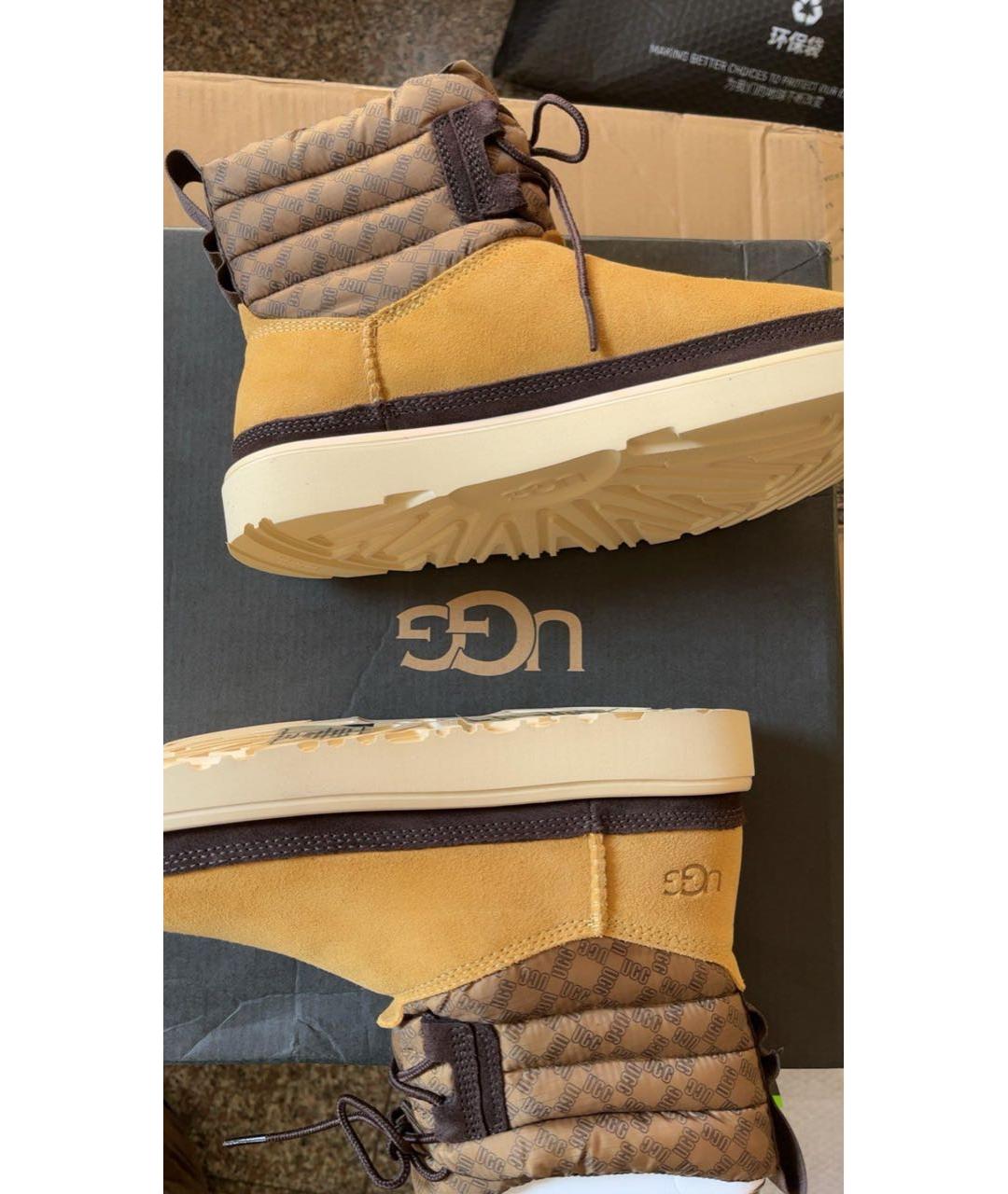 UGG AUSTRALIA Горчичные замшевые ботинки, фото 7