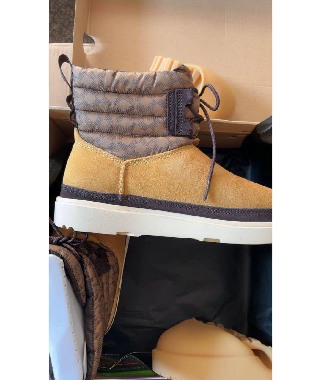 UGG AUSTRALIA Горчичные замшевые ботинки, фото 6