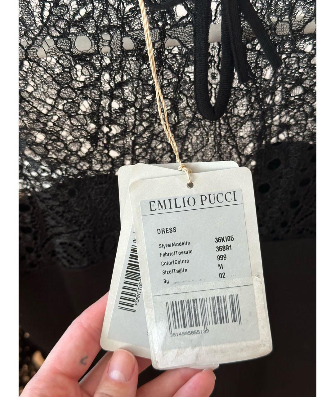 EMILIO PUCCI Черное вискозное коктейльное платье, фото 4