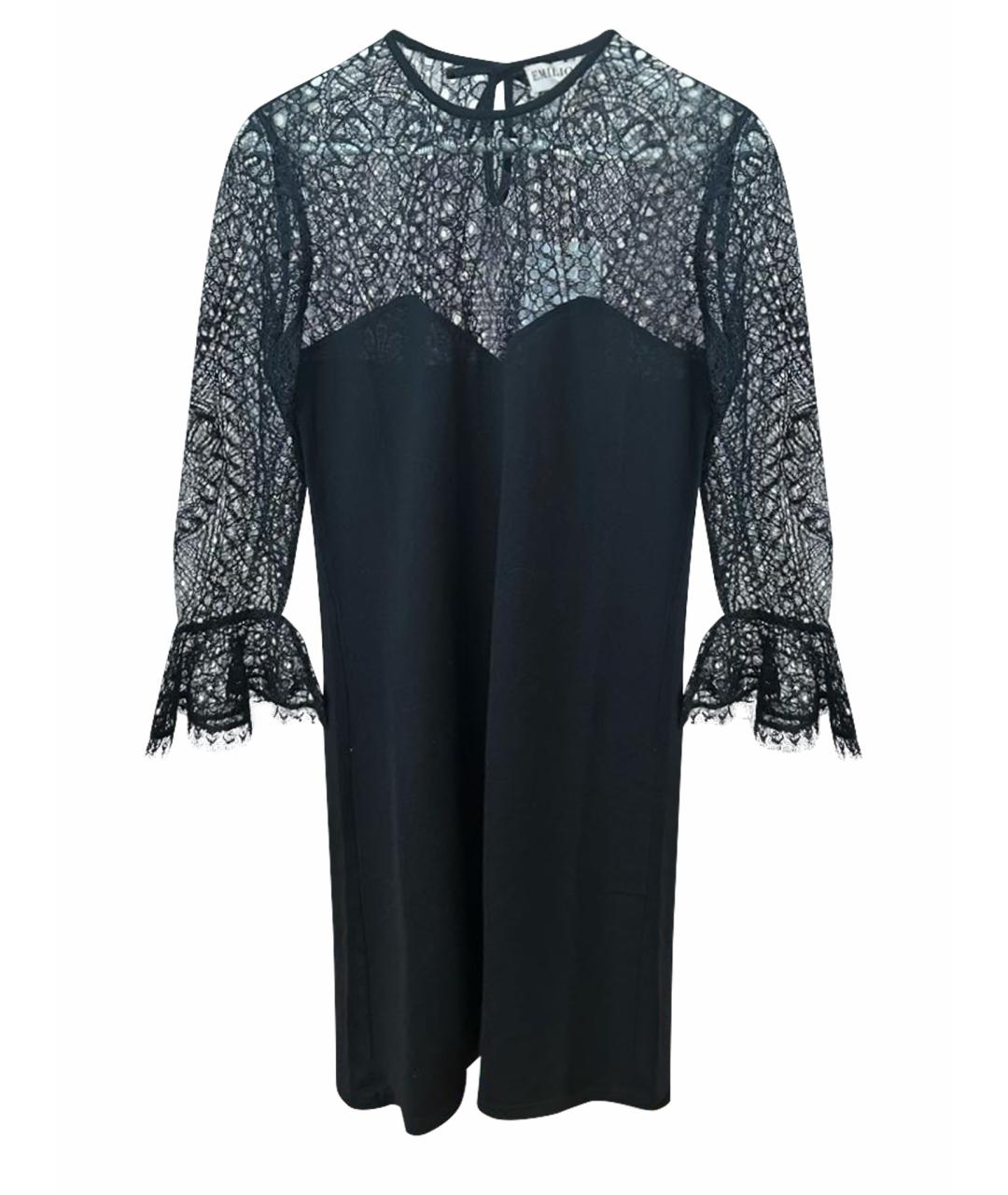 EMILIO PUCCI Черное вискозное коктейльное платье, фото 1