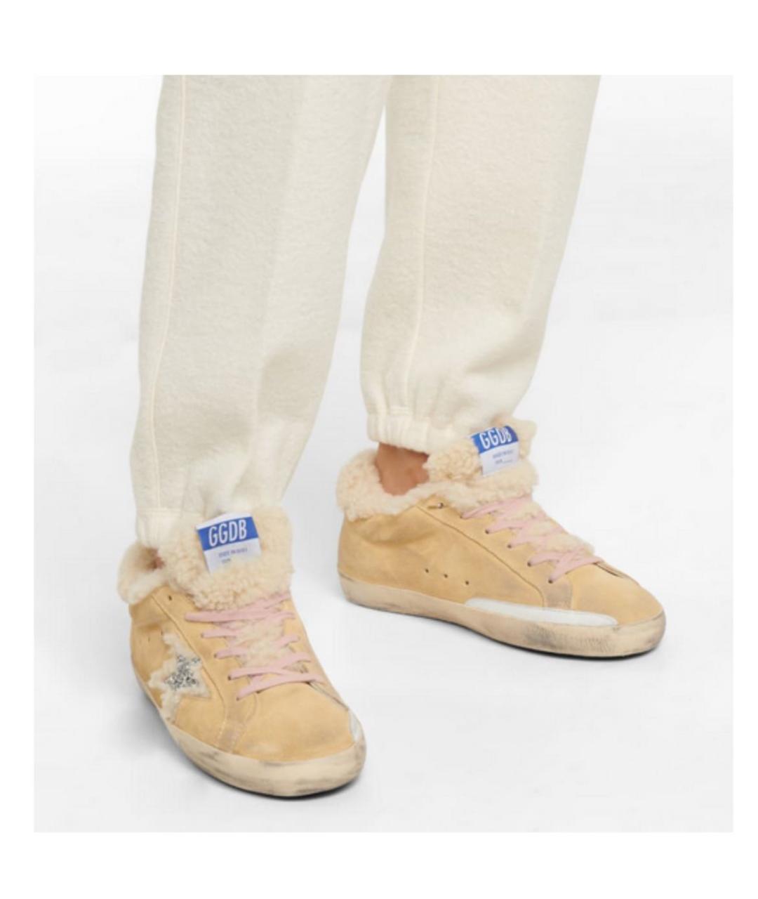 GOLDEN GOOSE DELUXE BRAND Бежевые замшевые кеды, фото 7