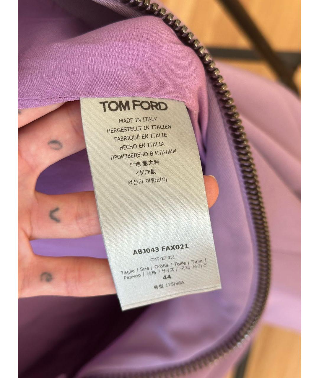 TOM FORD Фиолетовое вискозное платье, фото 5