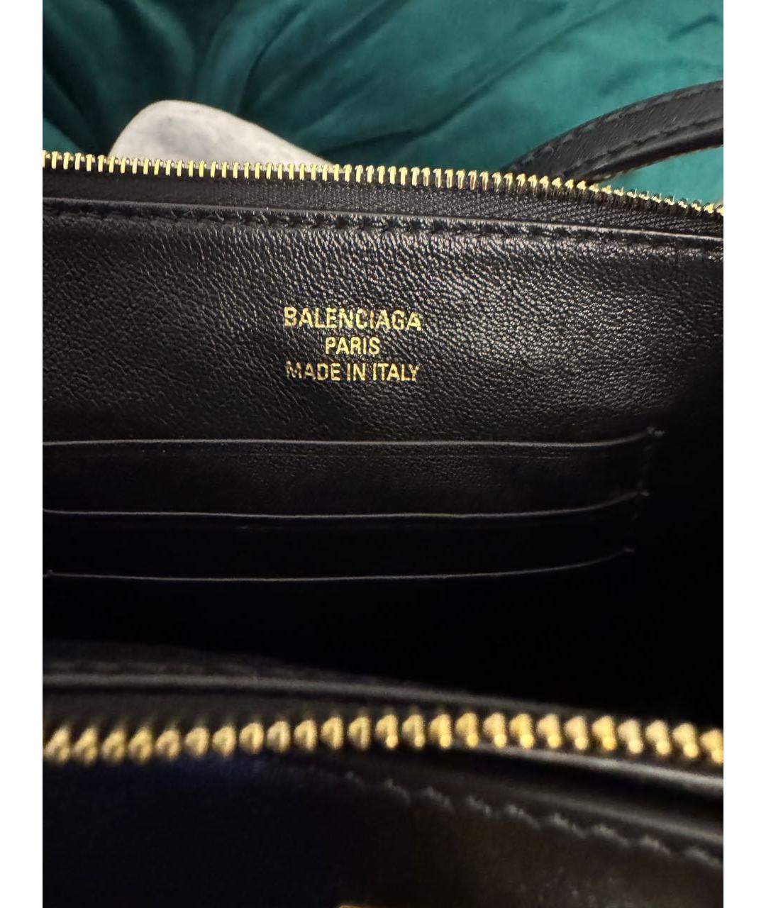 BALENCIAGA Черная кожаная сумка на плечо, фото 5