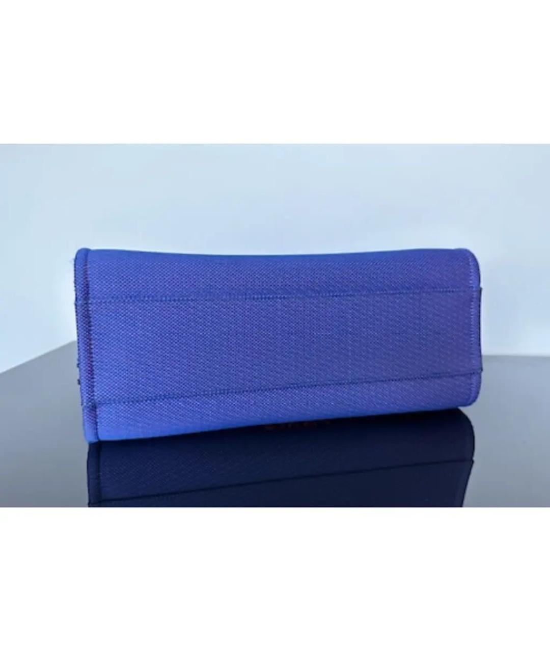 CHANEL Синяя тканевая сумка тоут, фото 7