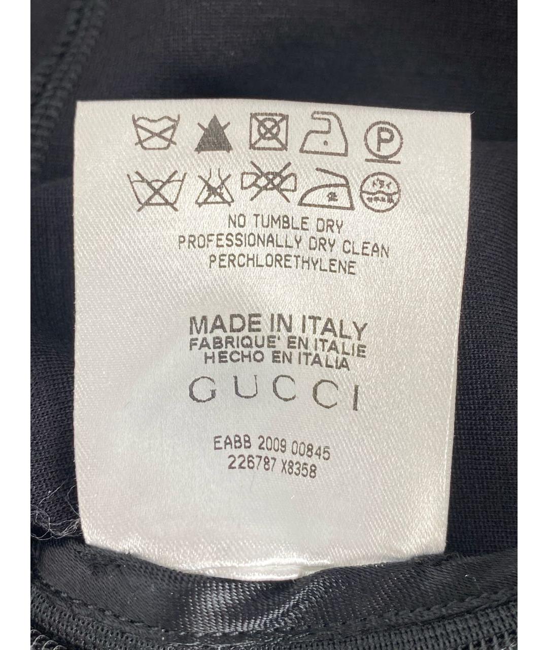 GUCCI Черная шерстяная юбка миди, фото 8