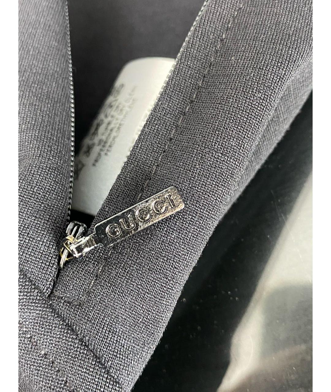 GUCCI Черная шерстяная юбка миди, фото 4
