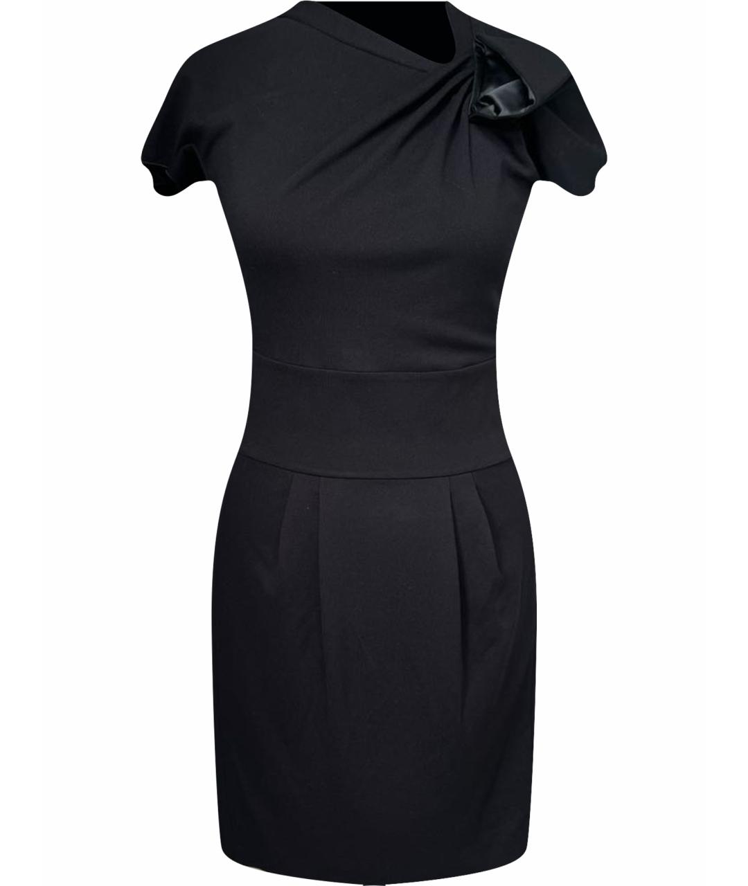 ARMANI COLLEZIONI Черное шерстяное повседневное платье, фото 1