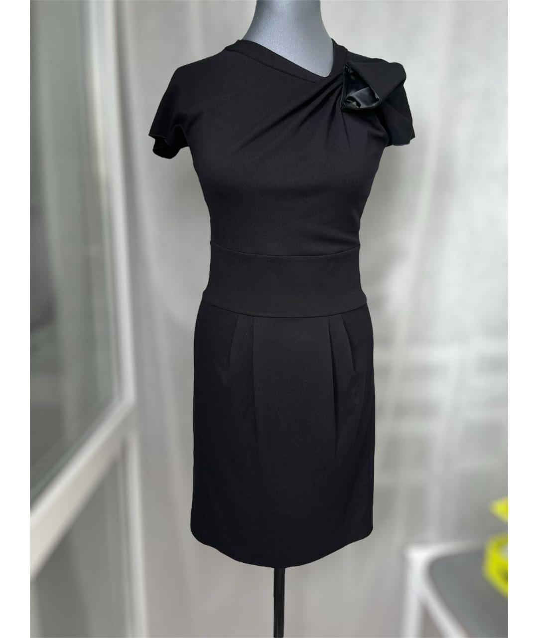 ARMANI COLLEZIONI Черное шерстяное повседневное платье, фото 5
