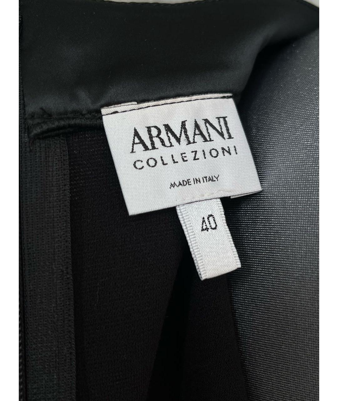 ARMANI COLLEZIONI Черное шерстяное повседневное платье, фото 4