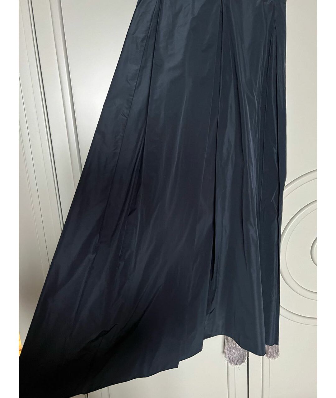 'S MAX MARA Темно-синяя полиэстеровая юбка макси, фото 2