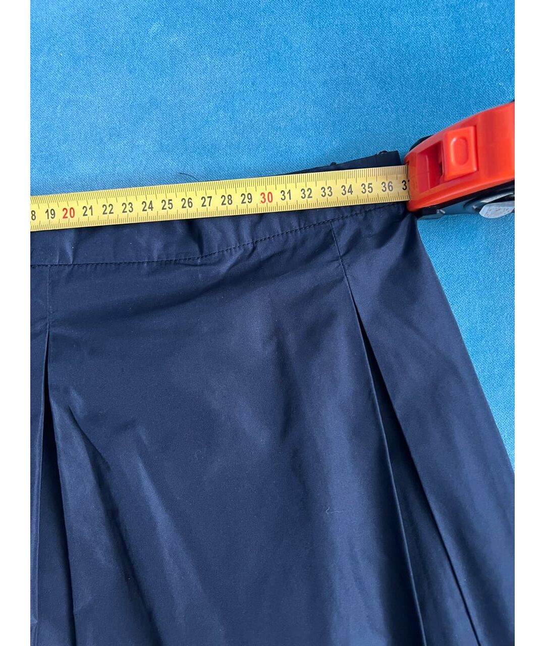 'S MAX MARA Темно-синяя полиэстеровая юбка макси, фото 3