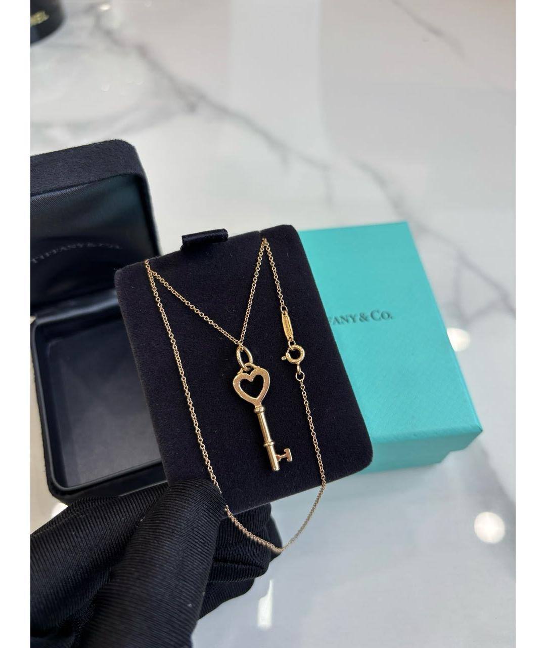 TIFFANY&CO Розовое колье из розового золота, фото 5