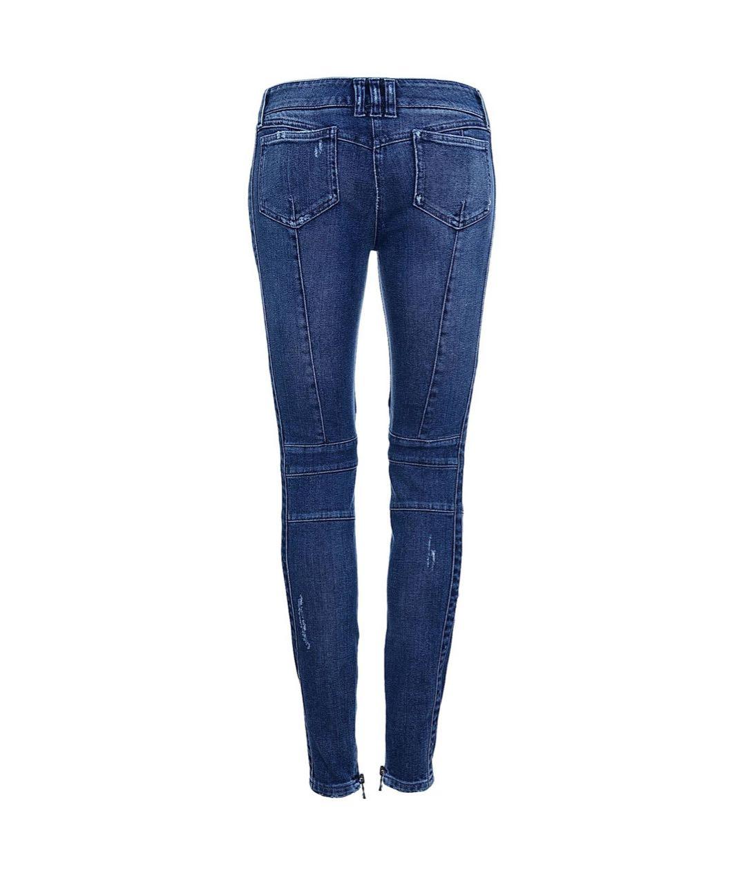 BALMAIN Синие хлопко-эластановые джинсы слим, фото 2