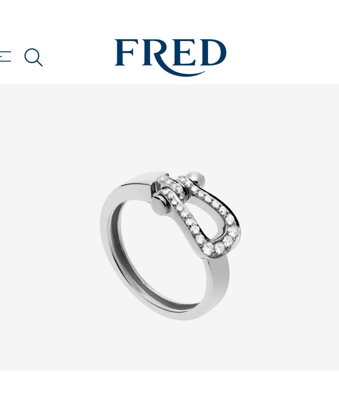FRED Белое кольцо из белого золота, фото 8