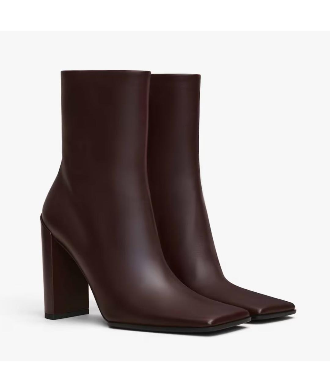 ALAIA Коричневые кожаные ботильоны, фото 3