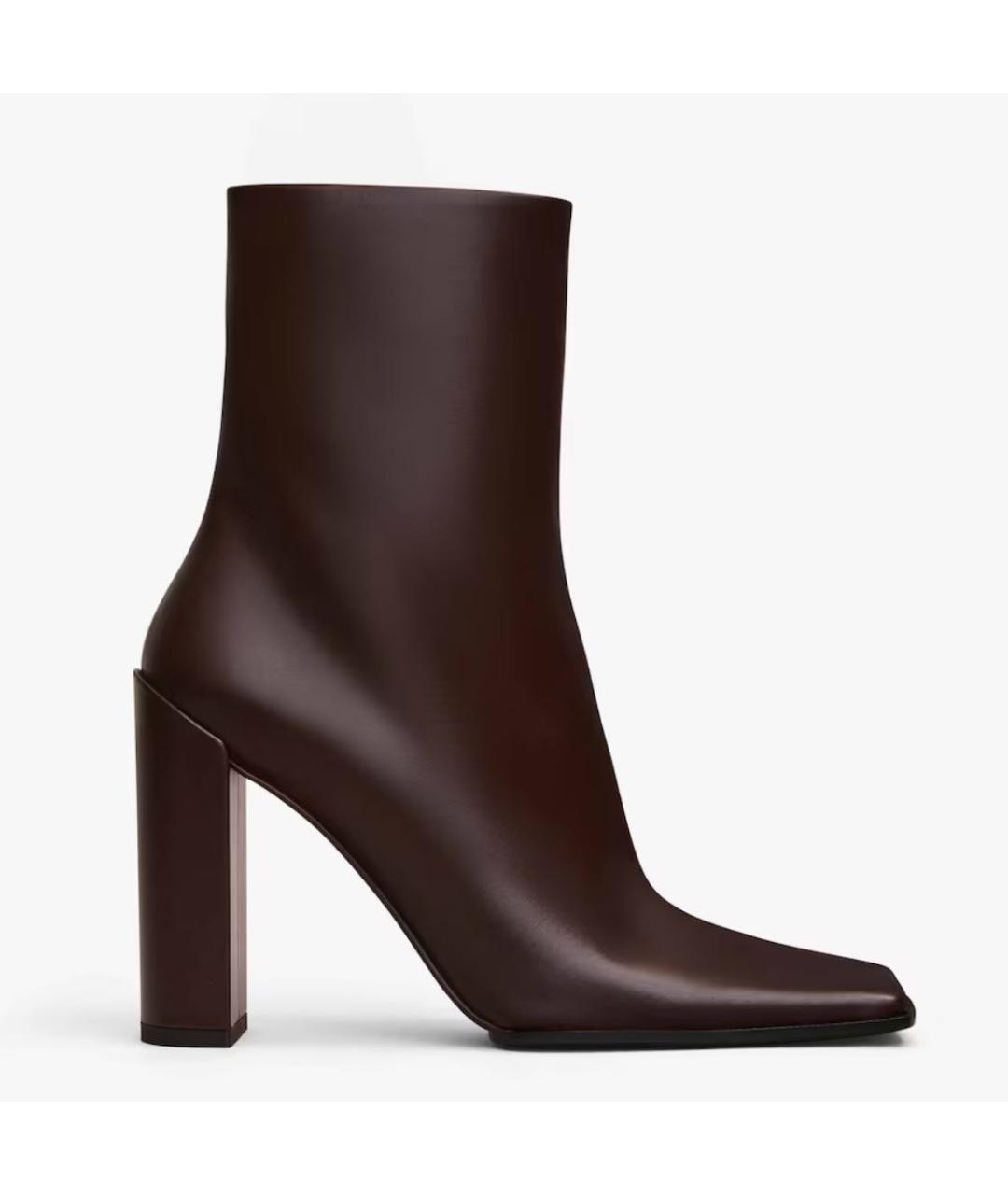 ALAIA Коричневые кожаные ботильоны, фото 5