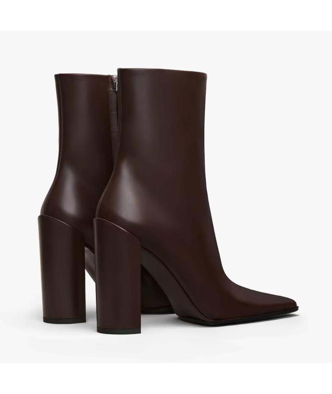 ALAIA Коричневые кожаные ботильоны, фото 2