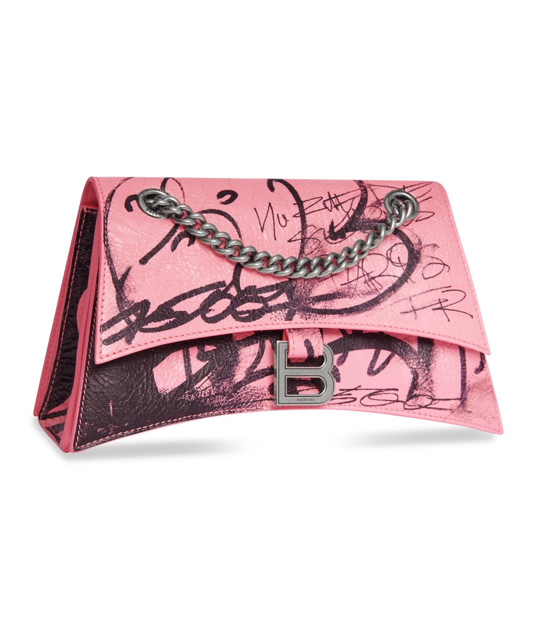 BALENCIAGA Розовая кожаная сумка через плечо, фото 2