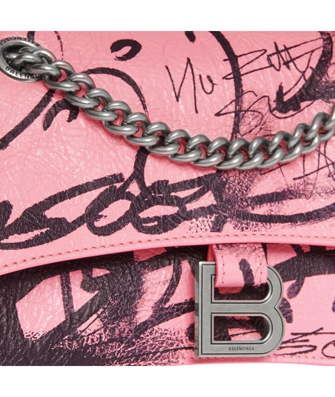 BALENCIAGA Розовая кожаная сумка через плечо, фото 6