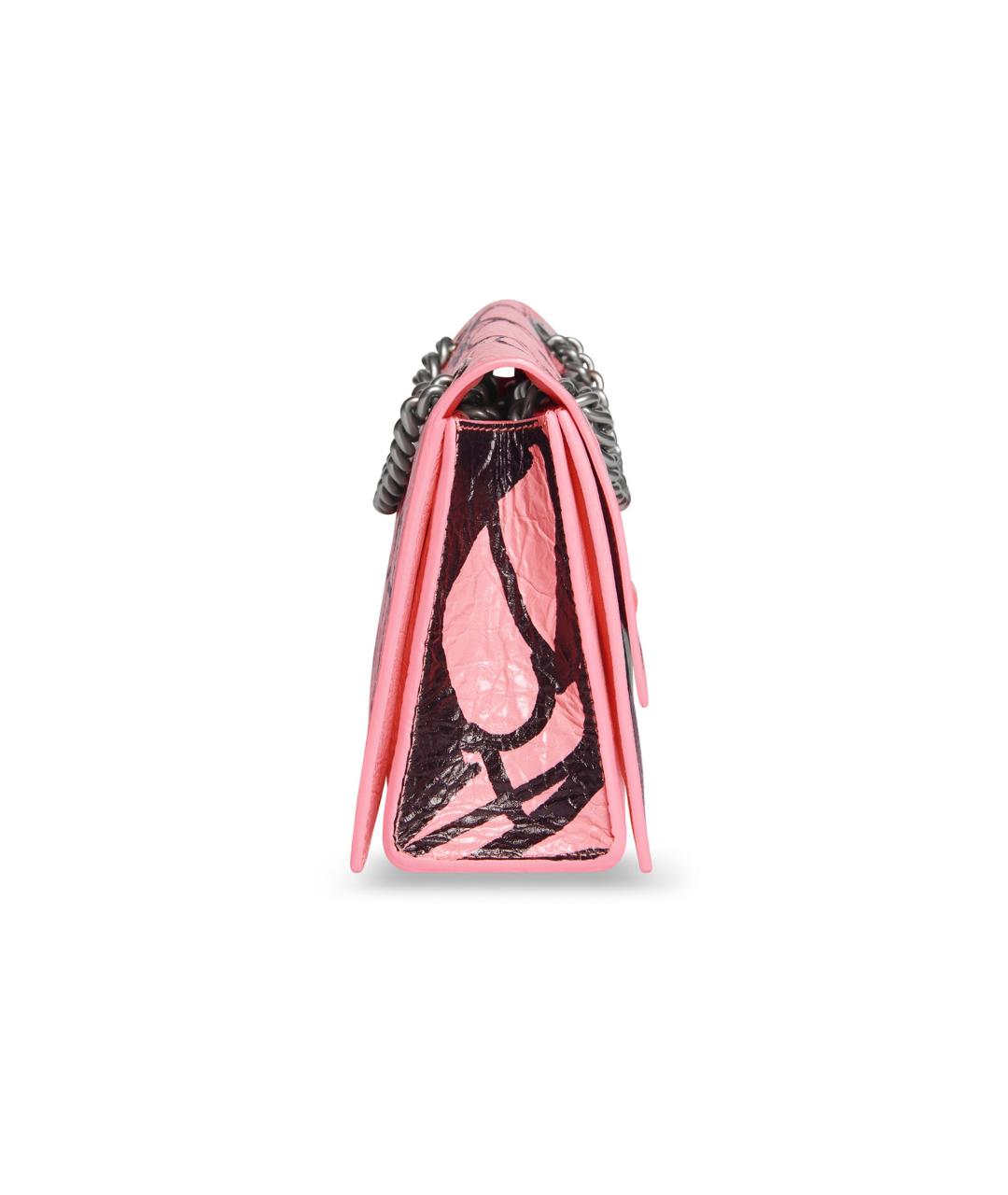 BALENCIAGA Розовая кожаная сумка через плечо, фото 3