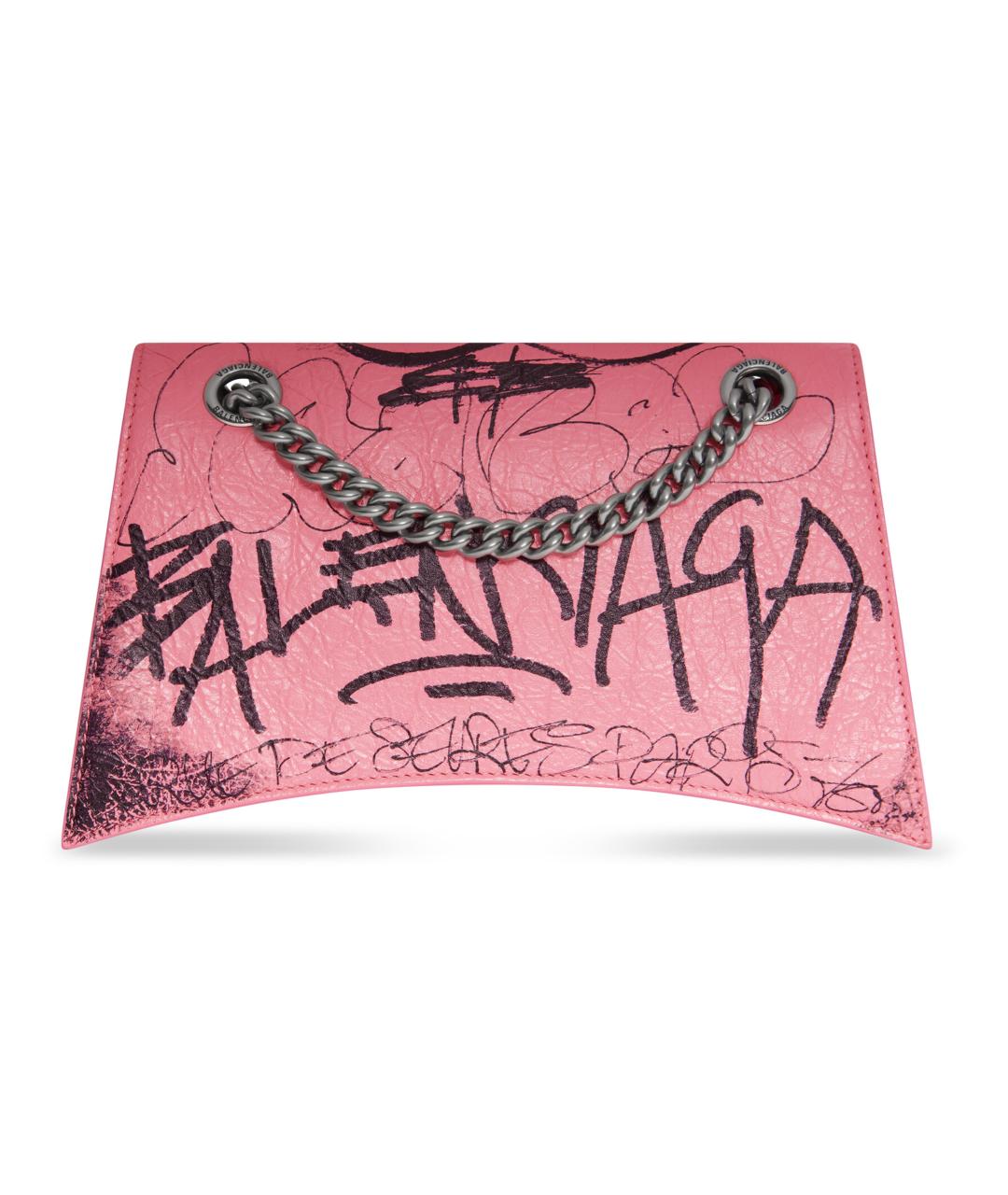 BALENCIAGA Розовая кожаная сумка через плечо, фото 4