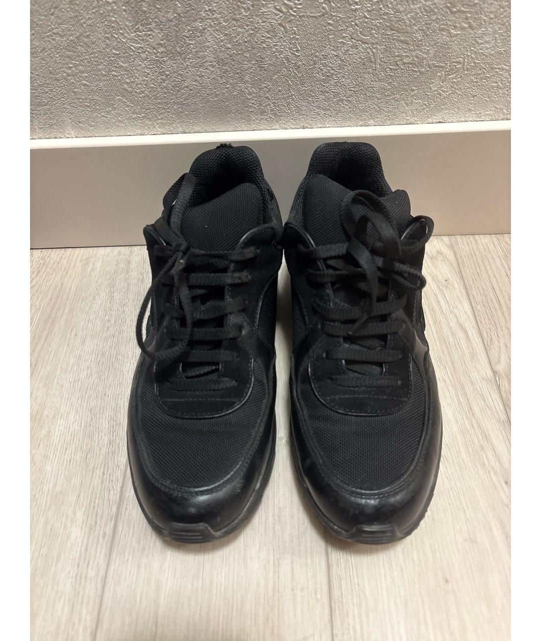 CHANEL Черные кожаные кроссовки, фото 3