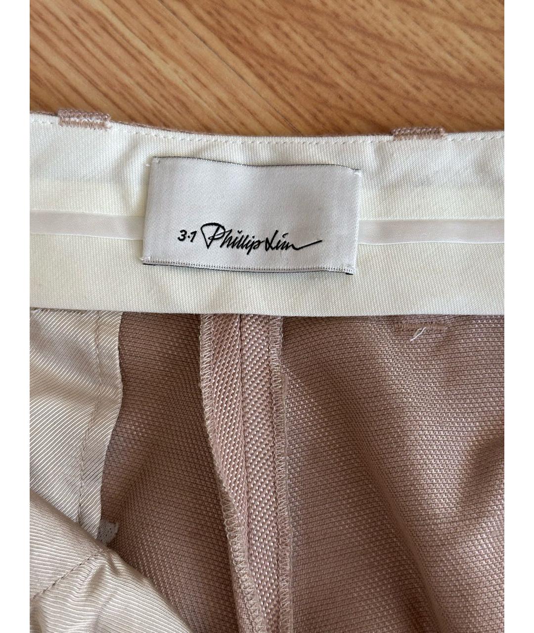 3.1 PHILLIP LIM Розовые прямые брюки, фото 3