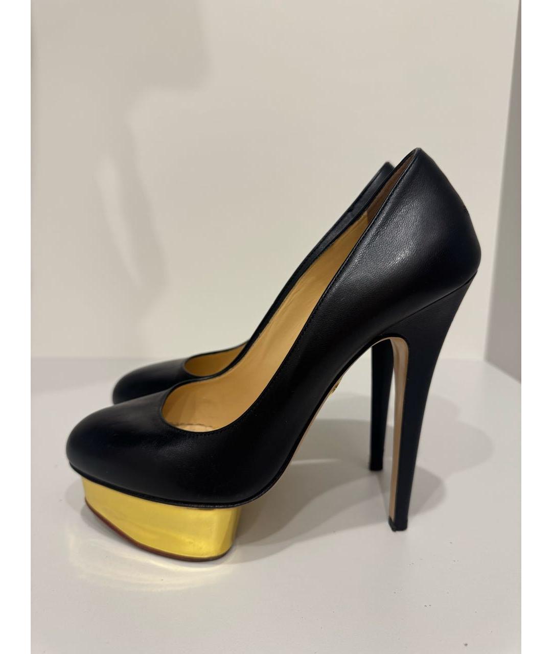 CHARLOTTE OLYMPIA Черные кожаные туфли, фото 6