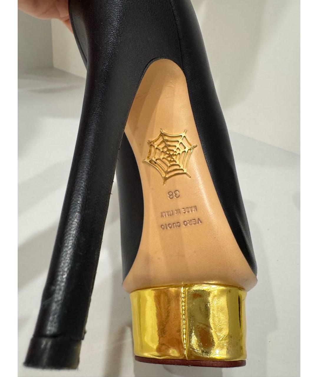 CHARLOTTE OLYMPIA Черные кожаные туфли, фото 5