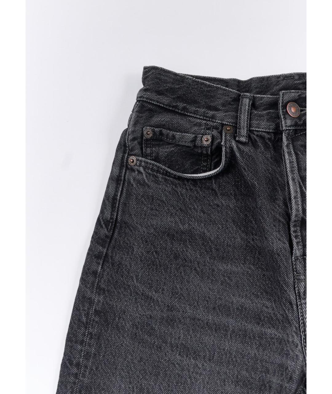 ACNE STUDIOS Серые хлопковые прямые джинсы, фото 5