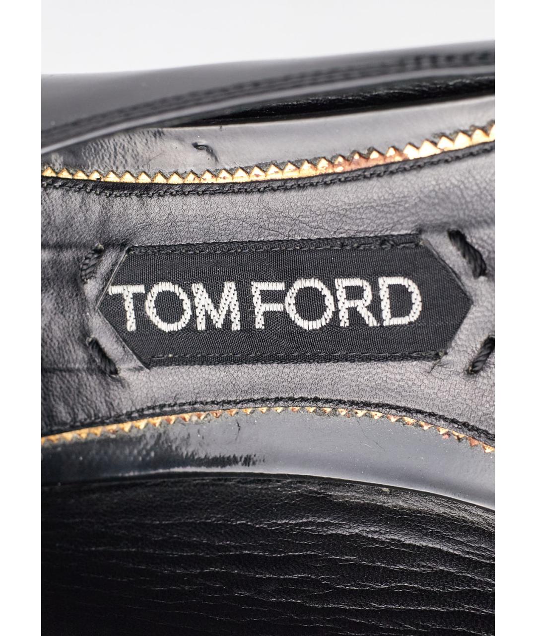 TOM FORD Черные балетки из лакированной кожи, фото 5